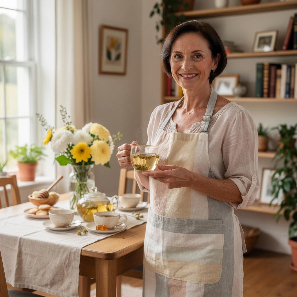 Mirisna mješavina svijetlih cvjetova i zlatne tekućine.