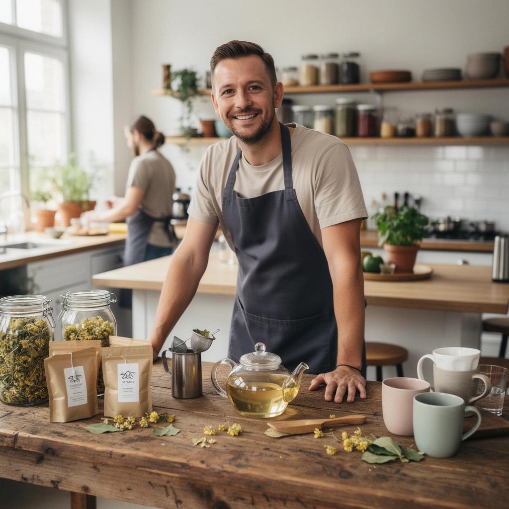 Fotografija suhog cvijeta lipe u staklenoj posudi.
